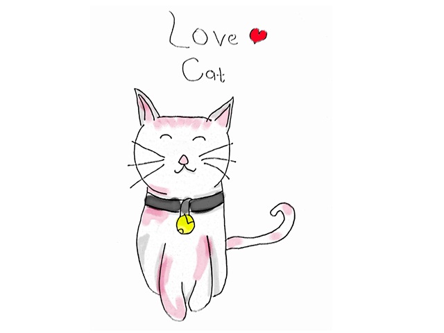 Рисунок i love cat