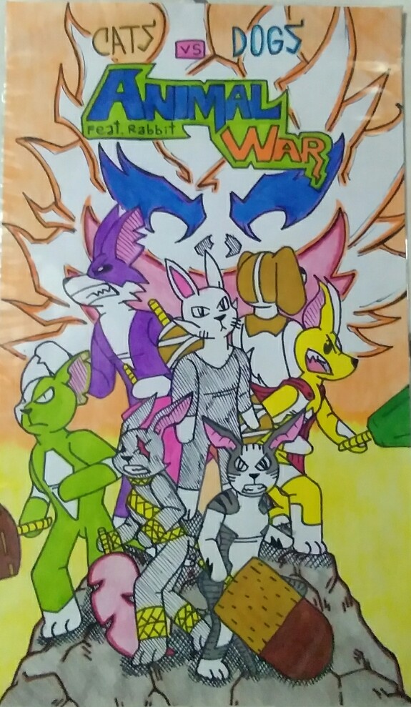 Cats Vs Dogs / ANIMAL WAR feat Rabbit LINE WEBTOON