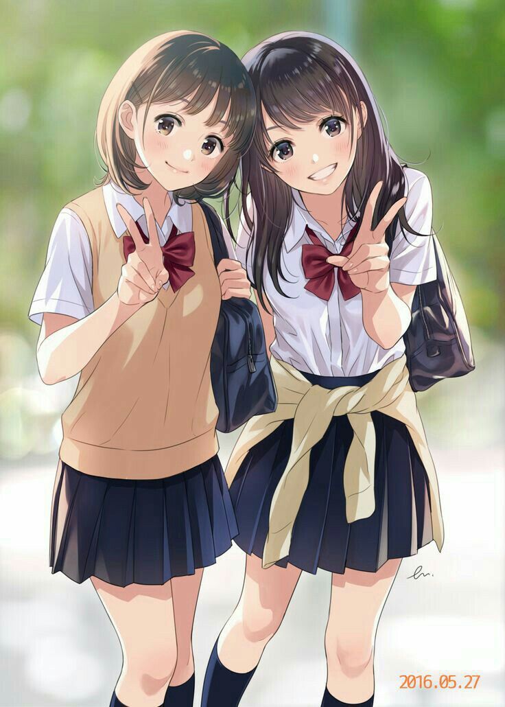 Anime girls in love