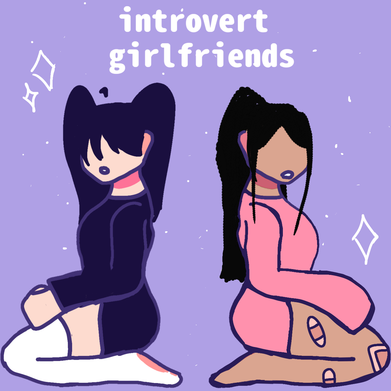Introvert Girlfriends WEBTOON Thumbnail