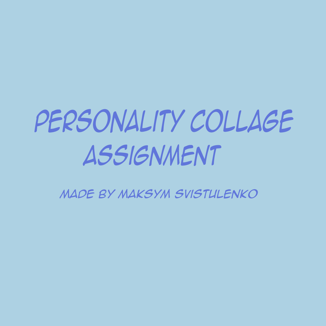 Personality Collage Assignment | WEBTOON
